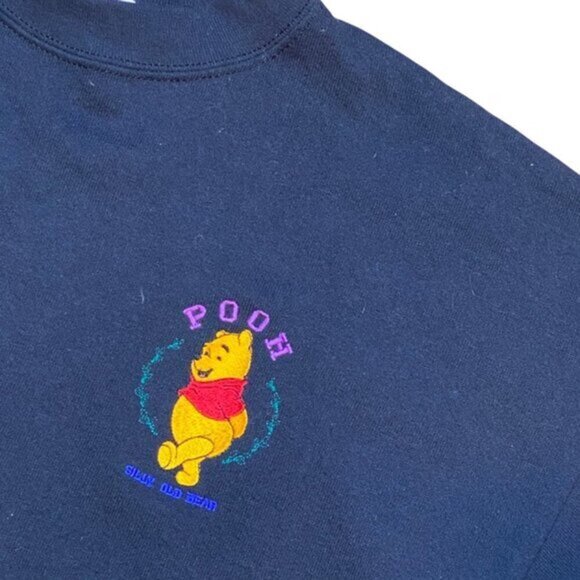 Vintage Winnie The Pooh "Silly‎ Old Bear" Black Sweatshirt Crewneck - Picture 3 of 7